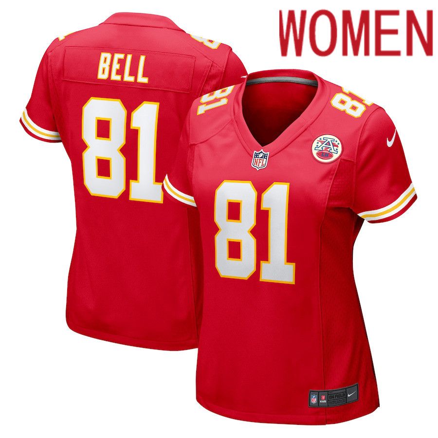 Women Kansas City Chiefs #81 Blake Bell Nike Red Game Player NFL Jersey